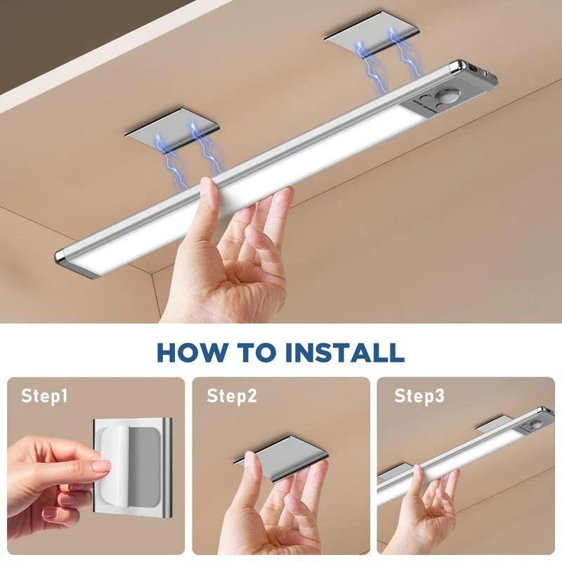 ⏰Black Friday-49%OFF-Under Cabinet Lights,76LED Motion Sensor Night Light Indoor