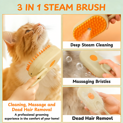 3-in-1 Steam Brush –Buy 1 Get 1 Free🎁