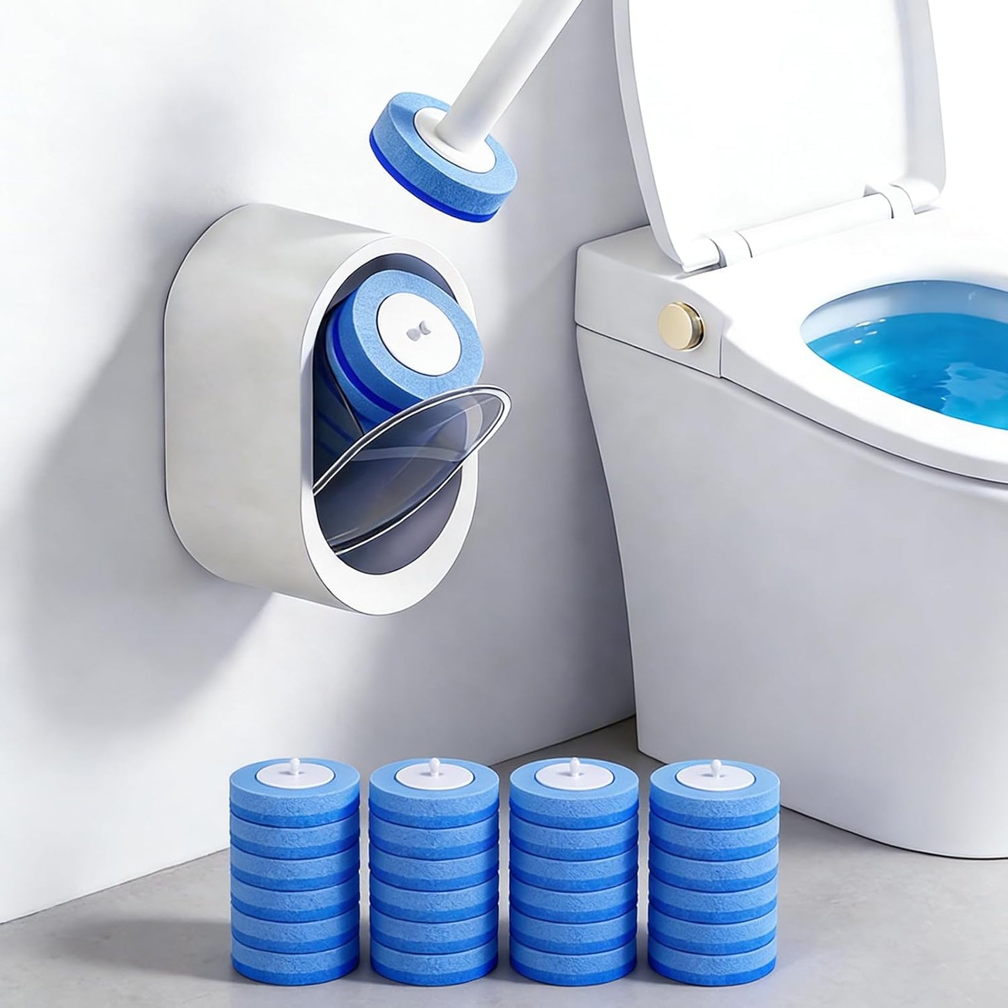 🔥 Hot Sale 50% OFF 🔥✨Freshness in One Click:  Disposable Toilet Scrubber Kit