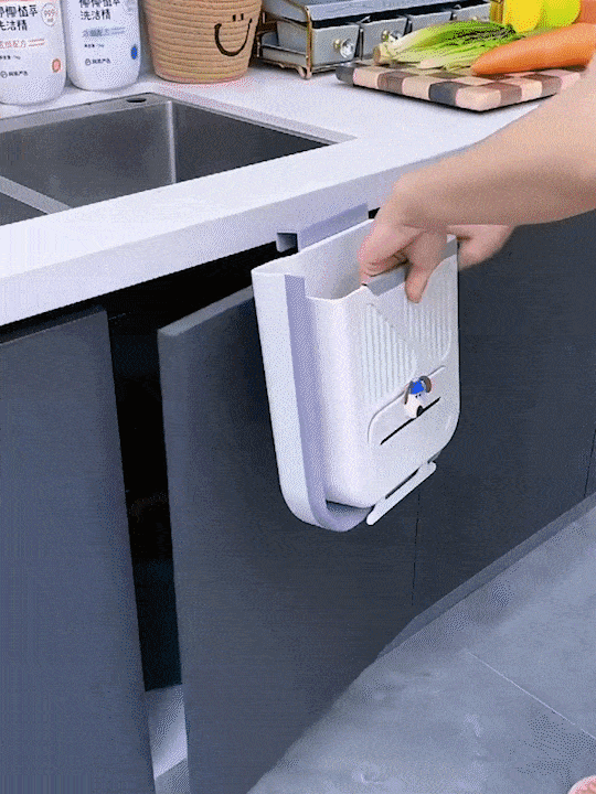 🗑️50% OFF NOW!🕒Foldable Hanging Trash Can – Space Saving, Leak Proof & Easy to Clean🧼