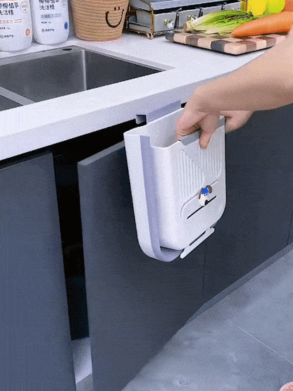 🗑️50% OFF NOW!🕒Foldable Hanging Trash Can – Space Saving, Leak Proof & Easy to Clean🧼