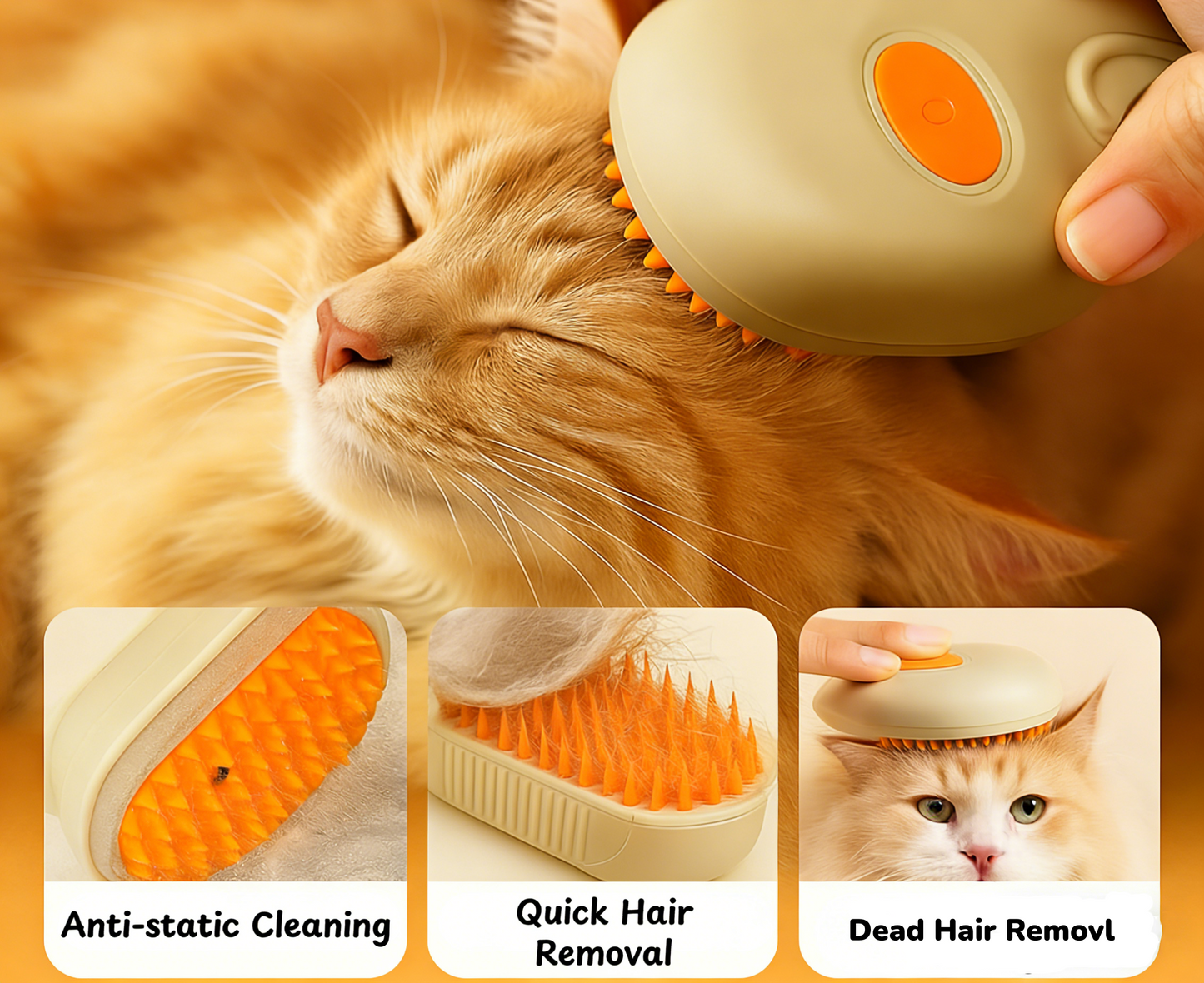 3-in-1 Steam Brush –Buy 1 Get 1 Free🎁