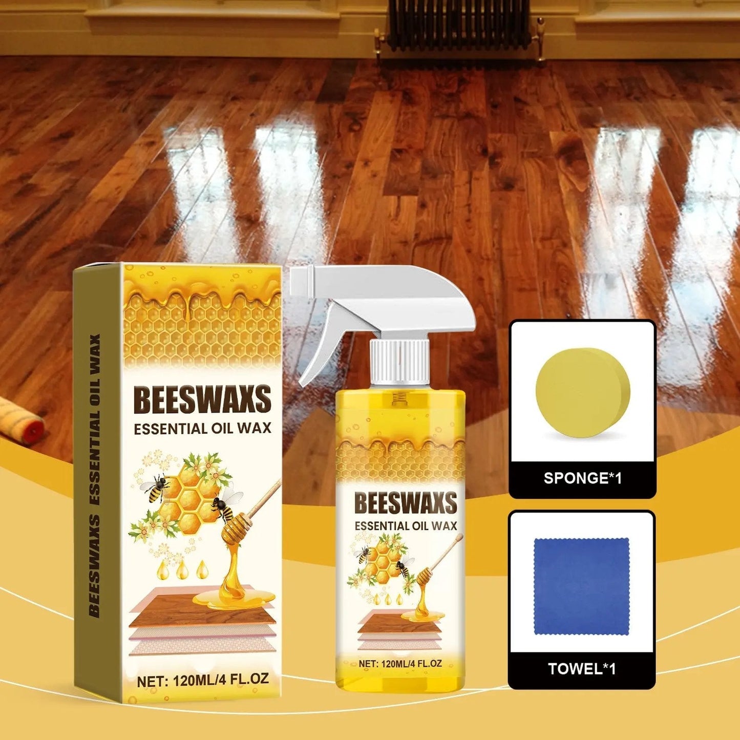 Final 3 Hours: 60%OFF🔥Beeswax Wood Care Spray – Bring Dull Wood Back to Life