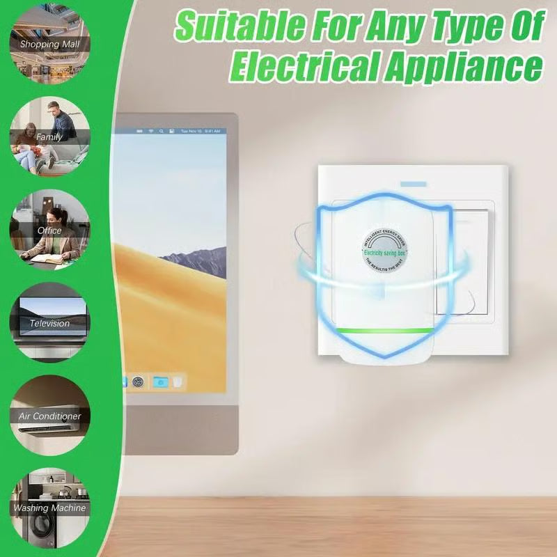 ⏰LAST DAY 49% OFF🔥Energy Saver Plug-In Power Box with US Plug 2026 Updated Design, Compatible with 90–250V Input Range