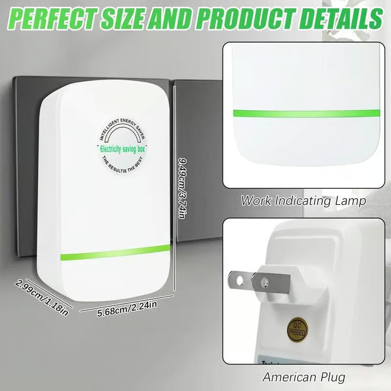 ⏰LAST DAY 49% OFF🔥Energy Saver Plug-In Power Box with US Plug 2026 Updated Design, Compatible with 90–250V Input Range