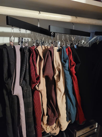 🏆 50K+ SOLD! 🌿✨PureWood Rotating Closet Organizer - Vertical Space Saver & Wrinkle-Free Storage Solution 👖